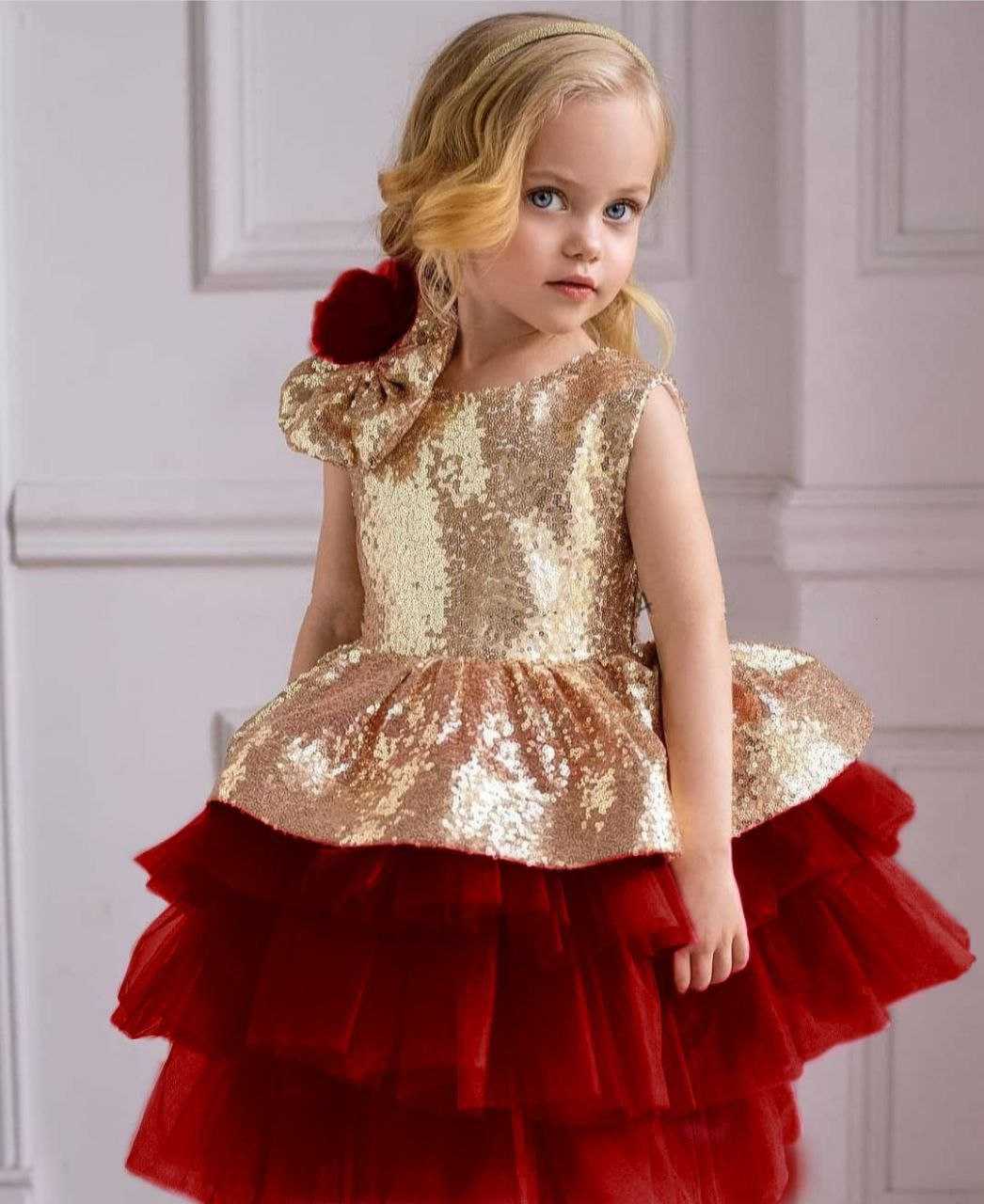 Ynf Soft Net RIN157 PC KID 8011 Kids Wear Wholesale Kids Frocks Girls Frock Kids Designer Frock Manufacturer- Kids Exports