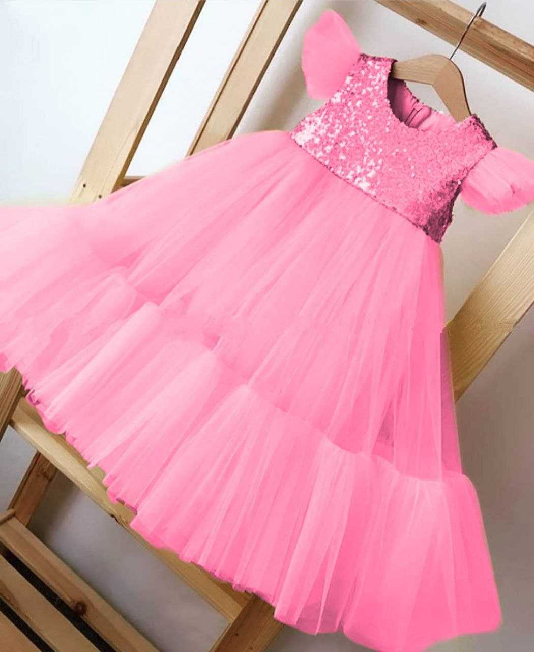 Ynf Soft Net RIN157 PC KID 8013 Kids Wear Wholesale Kids Frocks Girls Frock Kids Designer Frock Manufacturer- Kids Exports