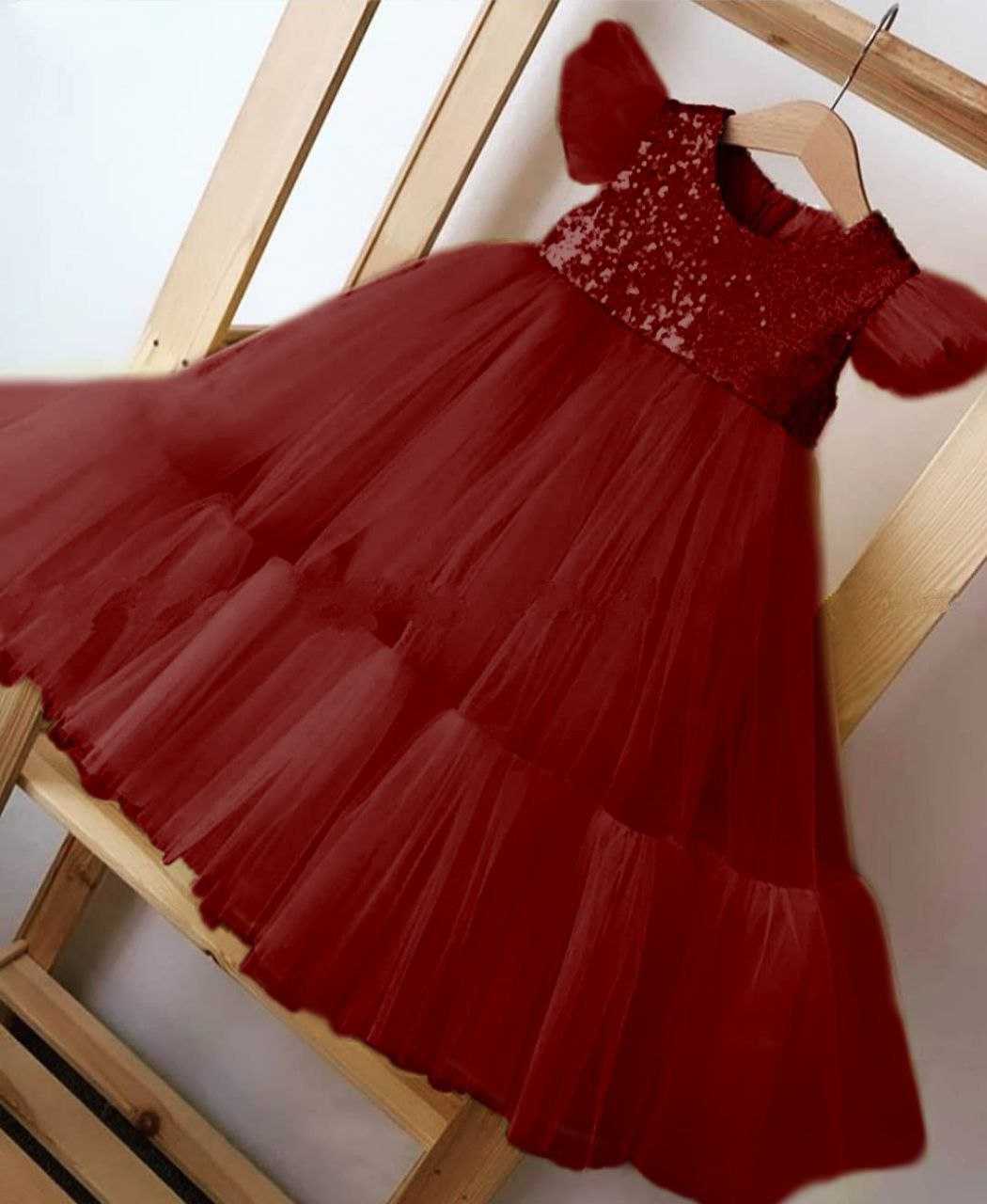 Ynf Soft Net RIN157 PC KID 8013 Kids Wear Wholesale Kids Frocks Girls Frock Kids Designer Frock Manufacturer- Kids Exports