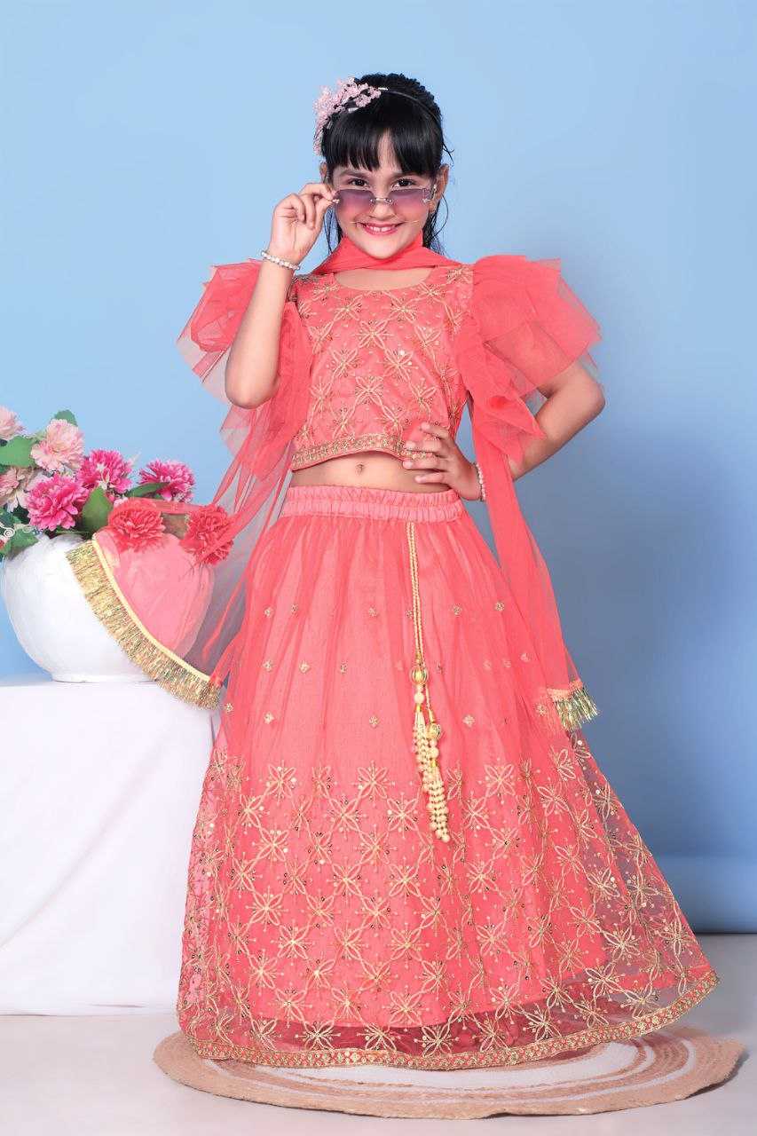 Ynf Net KESH461 189 Kids Wear Festive Collections Wholesale Kids Lehenga Choli Kids Festive Wear Kids Wedding Outfits Manufacturer- Kids Exports
