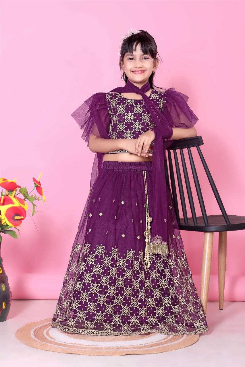 Ynf Net KESH461 189 Kids Wear Festive Collections Wholesale Kids Lehenga Choli Kids Festive Wear Kids Wedding Outfits Manufacturer- Kids Exports