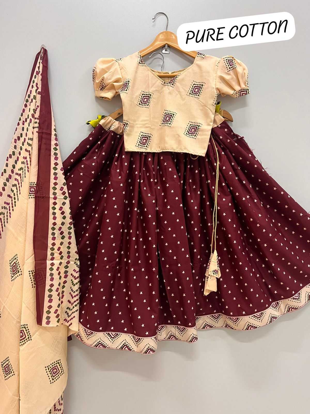 Ynf Pure Cotton RIN235 CANVAS Kids Wear Festive Collections Wholesale Girls Cotton Frocks Kids Lehenga Choli Baby Girl Lehenga Manufacturer- Kids Exports