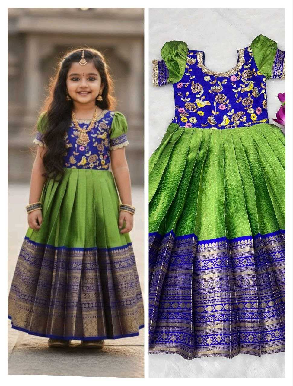 Ynf Silk RIN161 MANYA Kids Wear Wholesale Kids Gown Kids Frocks Girls Frock Manufacturer- Kids Exports