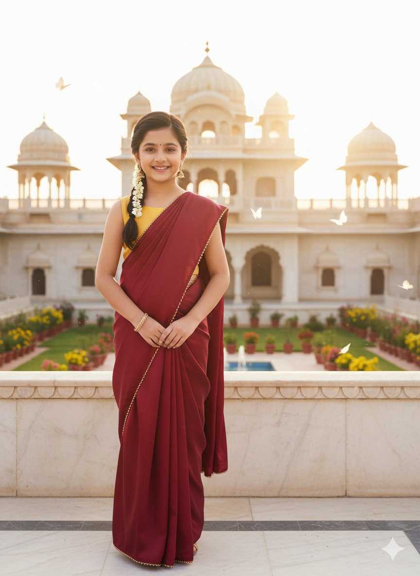 Ynf Banglori Silk KESH505 017 Kids Wear Wholesale Kids Saree Dress Kids Festive Wear Kids Party Wear Ethnic Manufacturer- Kids Exports