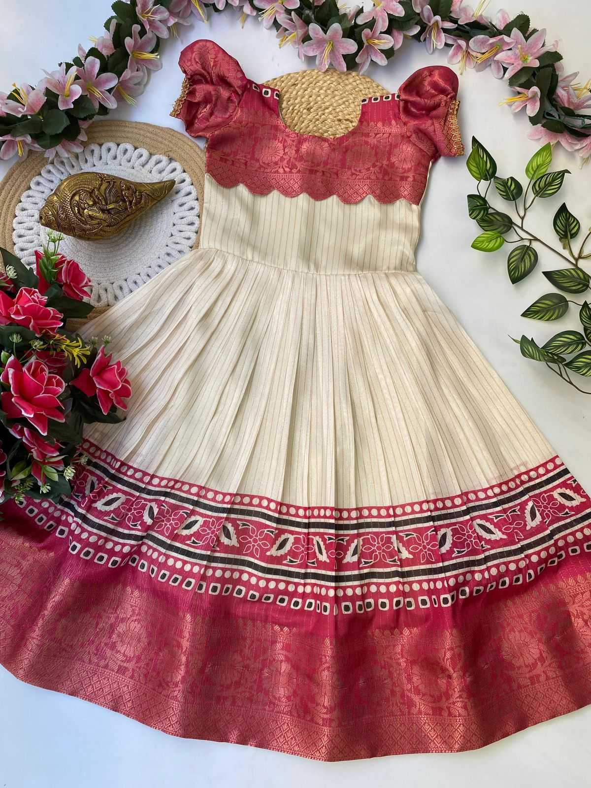 Ynf Dola Silk RIN235 Drishti Kids Wear Wholesale Kids Traditional Outfits Kids Ethnic Gowns Kids Silk Dress Manufacturer- Kids Exports