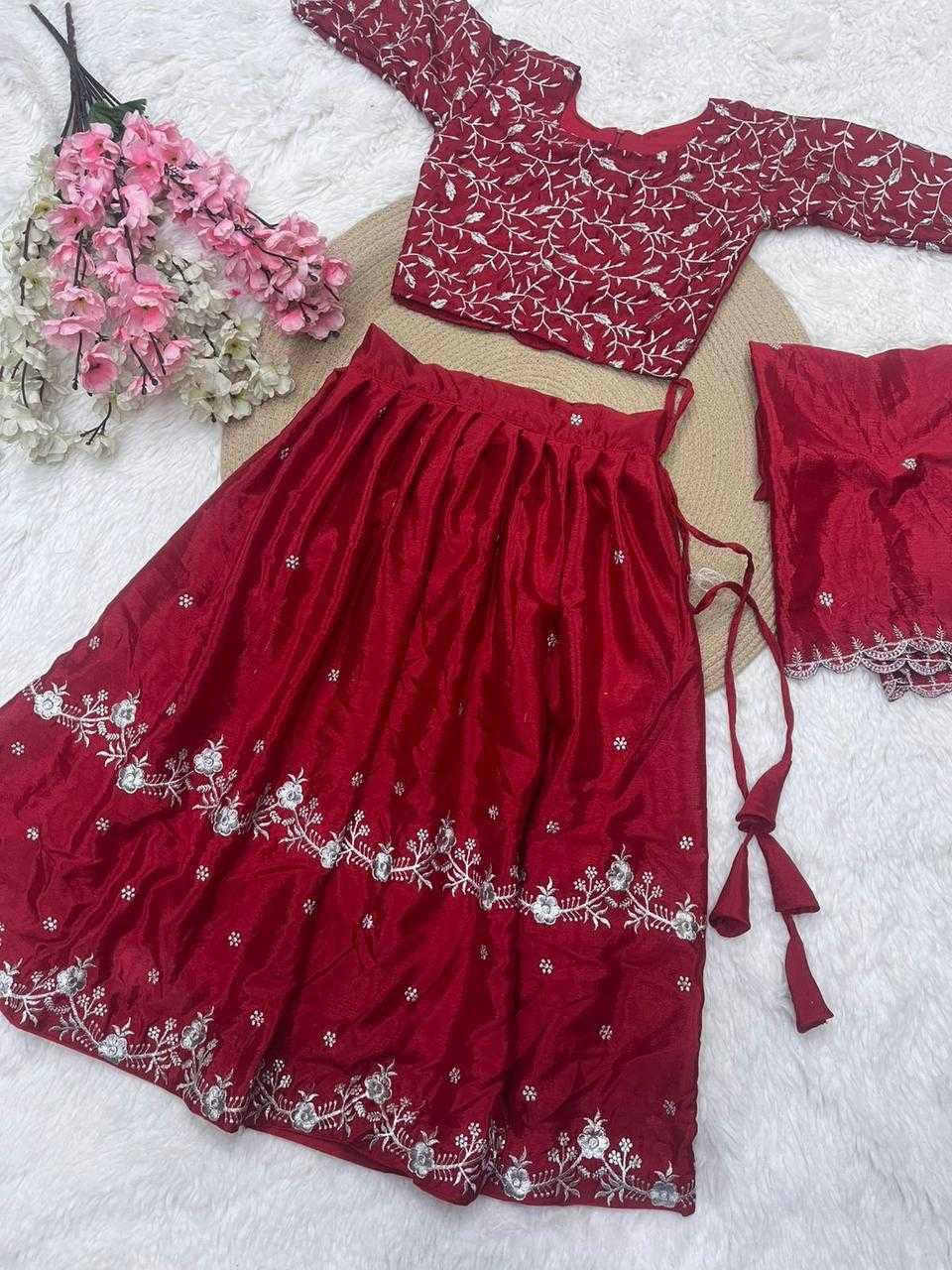 Ynf Chinon RIN235 chinon febric Kids Wear Wholesale Kids Ethnic Wear Kids Lehenga Choli Kids Festive Wear Manufacturer- Kids Exports