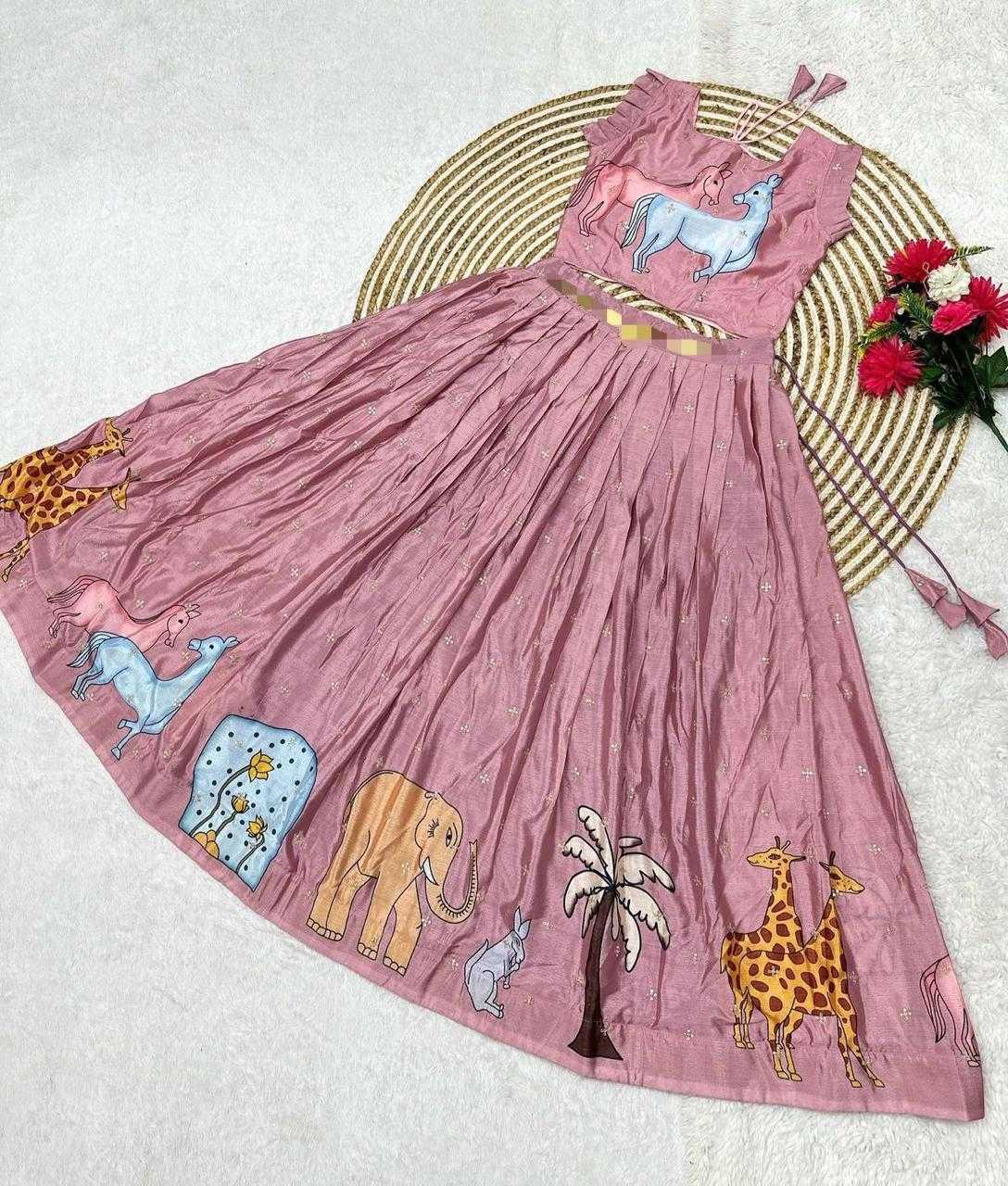 Ynf Chinon RIN235 EMMY Kids Wear Wholesale Kids Lehenga Kids Festive Wear Kids Wedding Outfits Manufacturer- Kids Exports