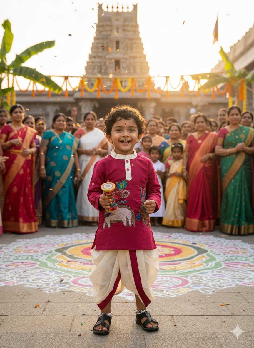 Ynf Fancy KESH505 Kalamkari Kids Wear Wholesale Kids Dhoti Kurta Kids Ethnic Wear Kids Traditional Outfits Manufacturer- Kids Exports