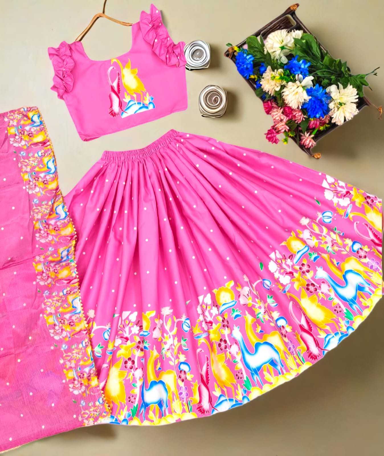 Ynf Fancy RIN235 Soft Printed Kids Wear Wholesale Kids Lehenga Kids Wedding Outfits Kids Party Wear Ethnic Manufacturer- Kids Exports