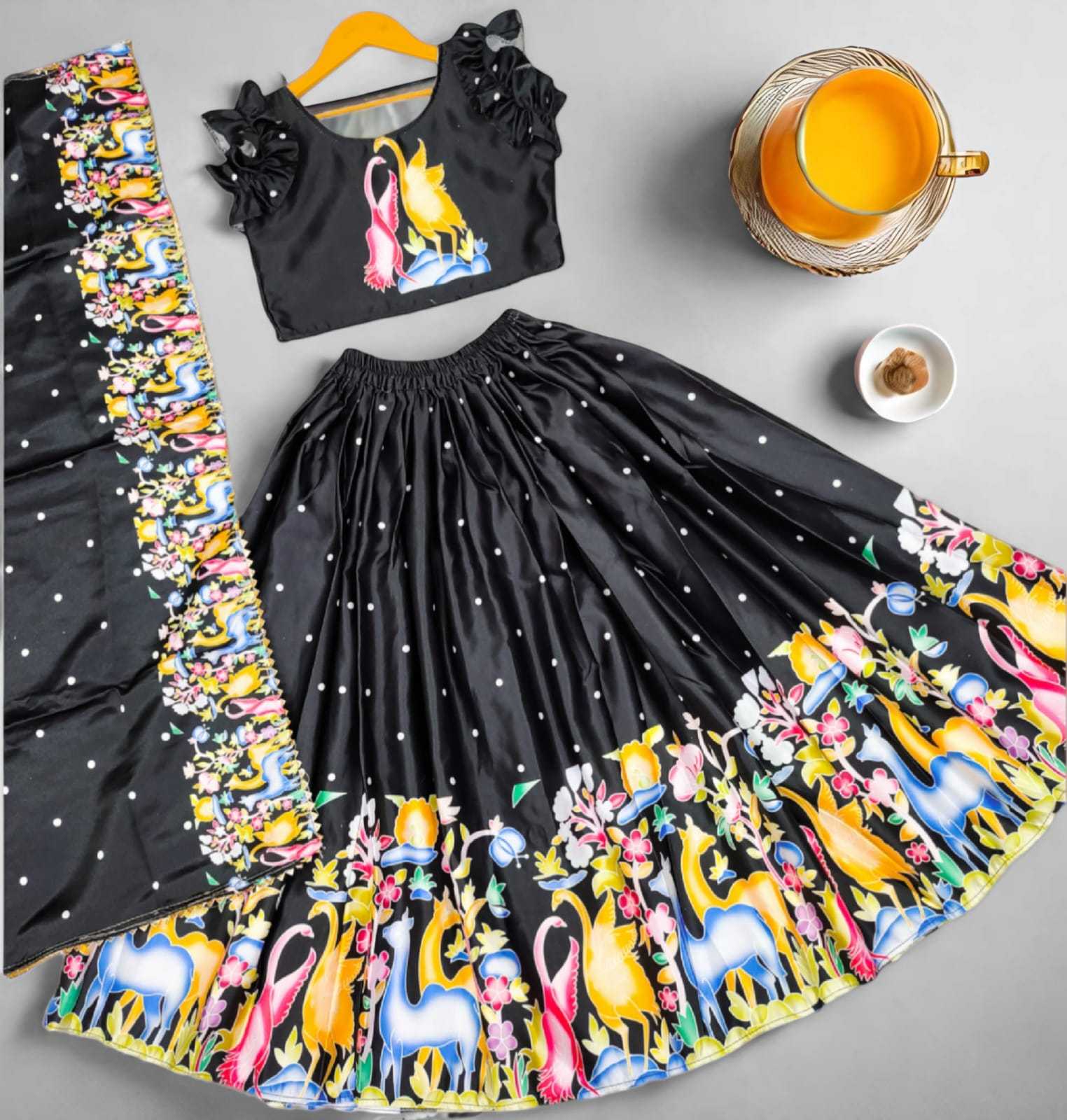 Ynf Fancy RIN235 Soft Printed Kids Wear Wholesale Kids Lehenga Kids Wedding Outfits Kids Party Wear Ethnic Manufacturer- Kids Exports