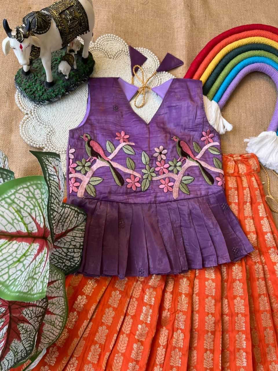 Ynf Georgette RIN235 Gold crush Kids Wear Wholesale Kids Lehenga Embroidered Frock Kids Ethnic Wear Manufacturer- Kids Exports