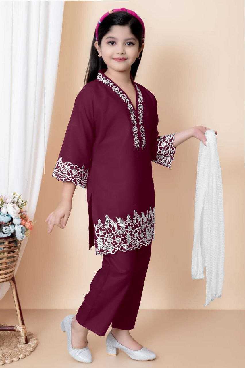 Ynf Heavy Crepe KESH461 224 Kids Wear Wholesale Girls Kurti Kids Ethnic Wear Kids Kurta Pajama Manufacturer- Kids Exports
