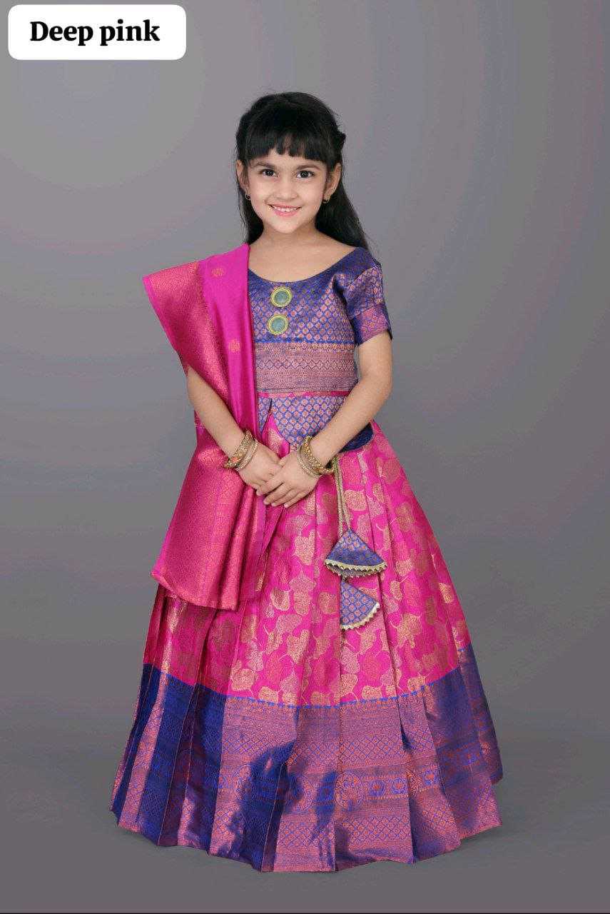Ynf Jacquard KESH461 17 Kids Wear Wholesale Kids Designer Frock Kids Traditional Outfits Kids Lehenga Choli Manufacturer- Kids Exports
