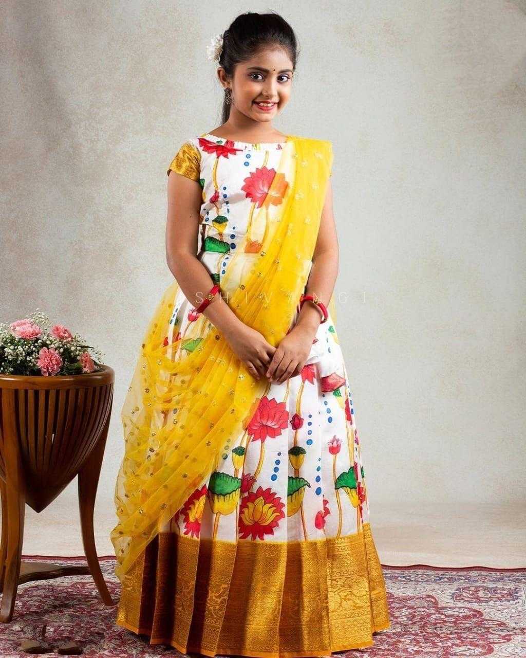 Ynf Lichi Silk RIN235 Lichi Silk Kids Wear Wholesale Ethnic Dresses For Kids Kids Lehenga Choli Kids Festive Wear Manufacturer- Kids Exports