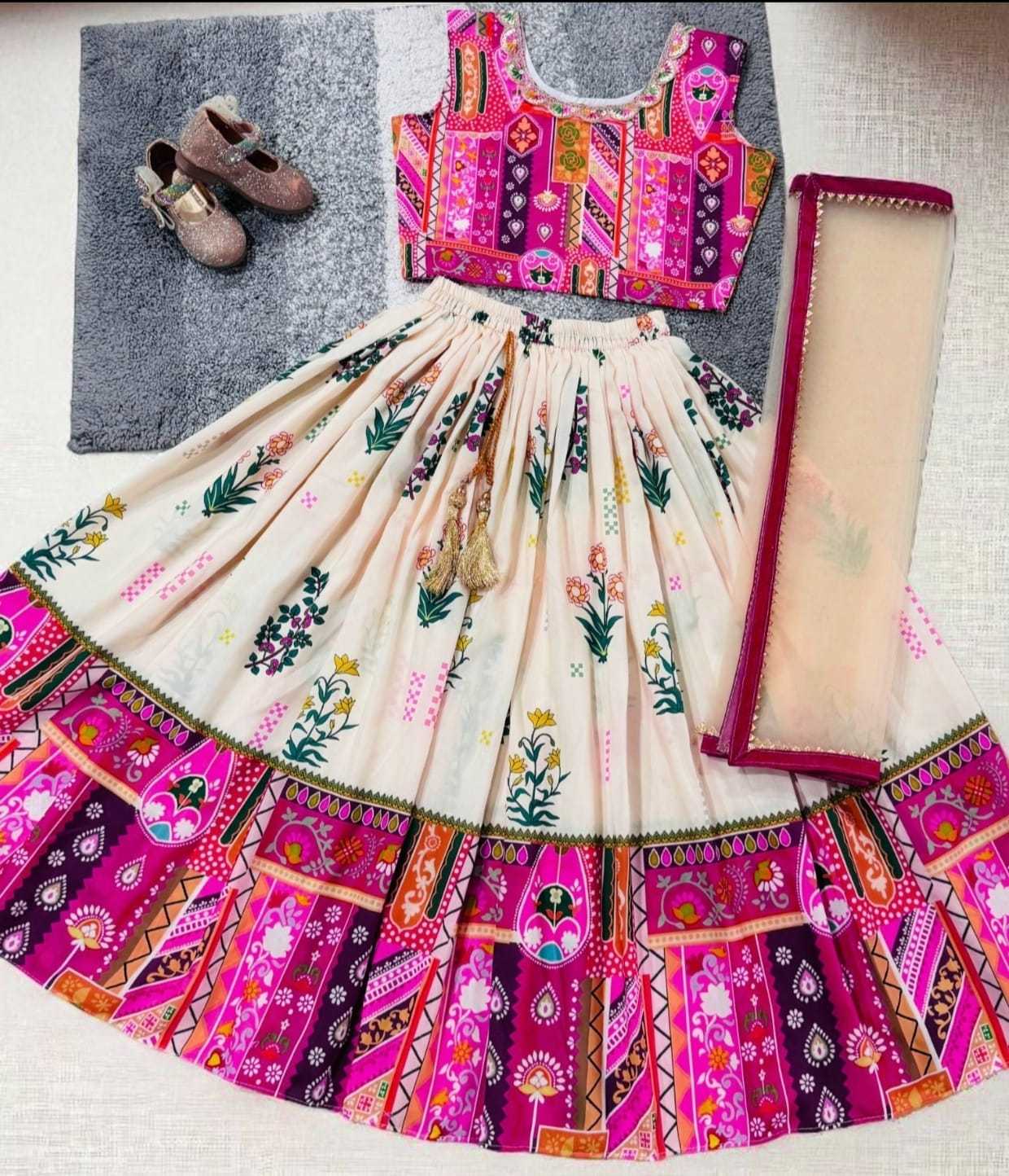 Ynf Muslin Cotton RIN235 Muslin coton Kids Wear Wholesale Kids Lehenga Kids Festive Wear Kids Wedding Outfits Manufacturer- Kids Exports