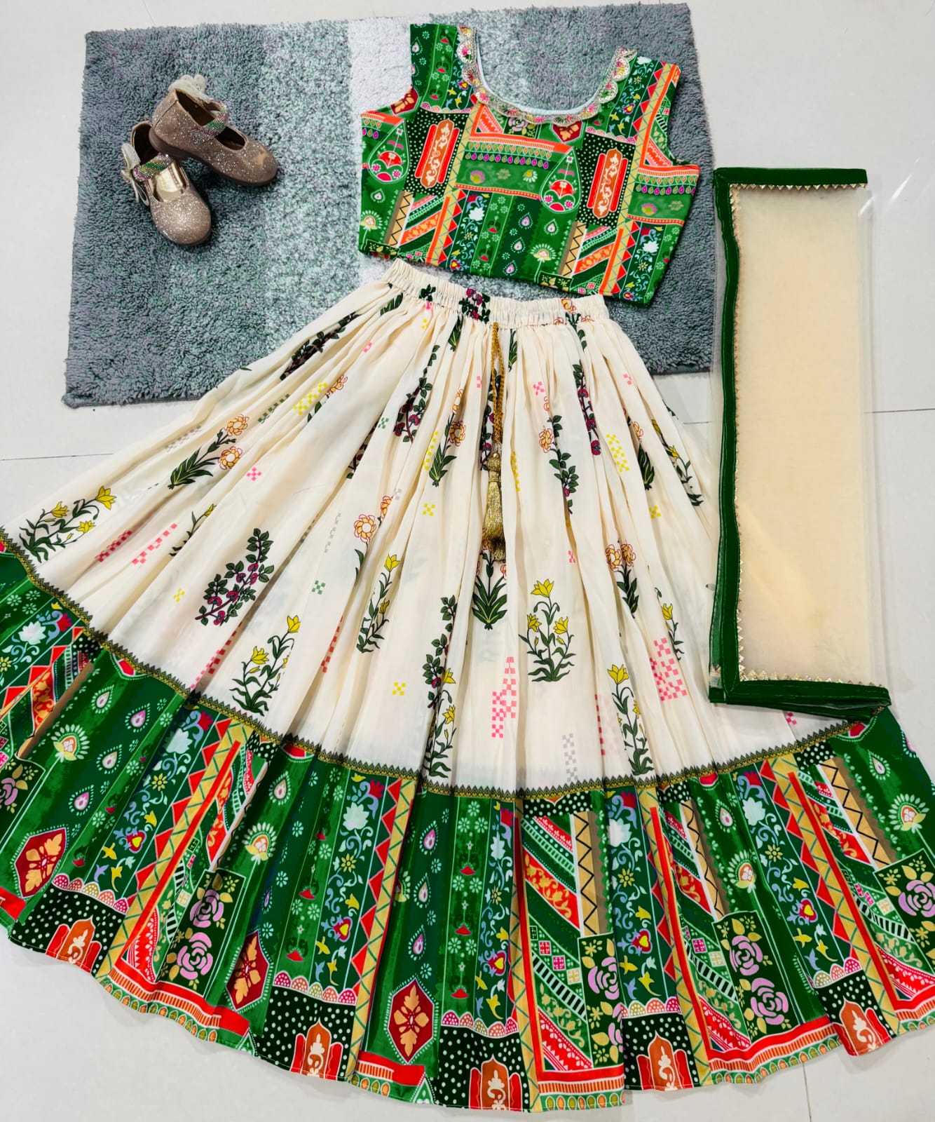 Ynf Muslin Cotton RIN235 Muslin coton Kids Wear Wholesale Kids Lehenga Kids Festive Wear Kids Wedding Outfits Manufacturer- Kids Exports