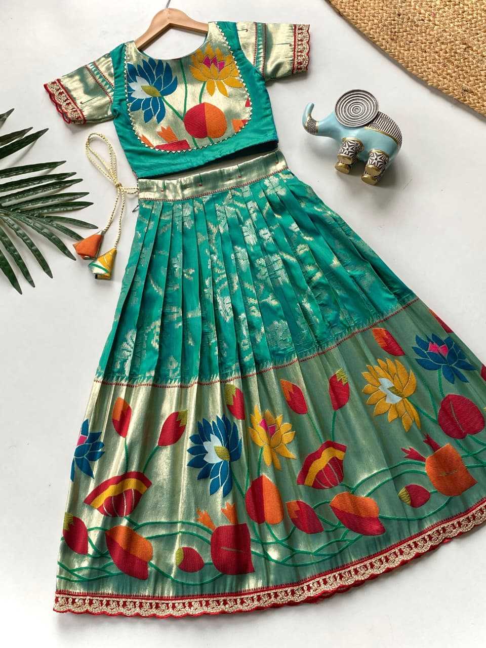 Ynf Pure Silk KESH249 Geeta Kids Wear Wholesale Kids Lehenga Kids Festive Wear Kids Silk Dress Manufacturer- Kids Exports