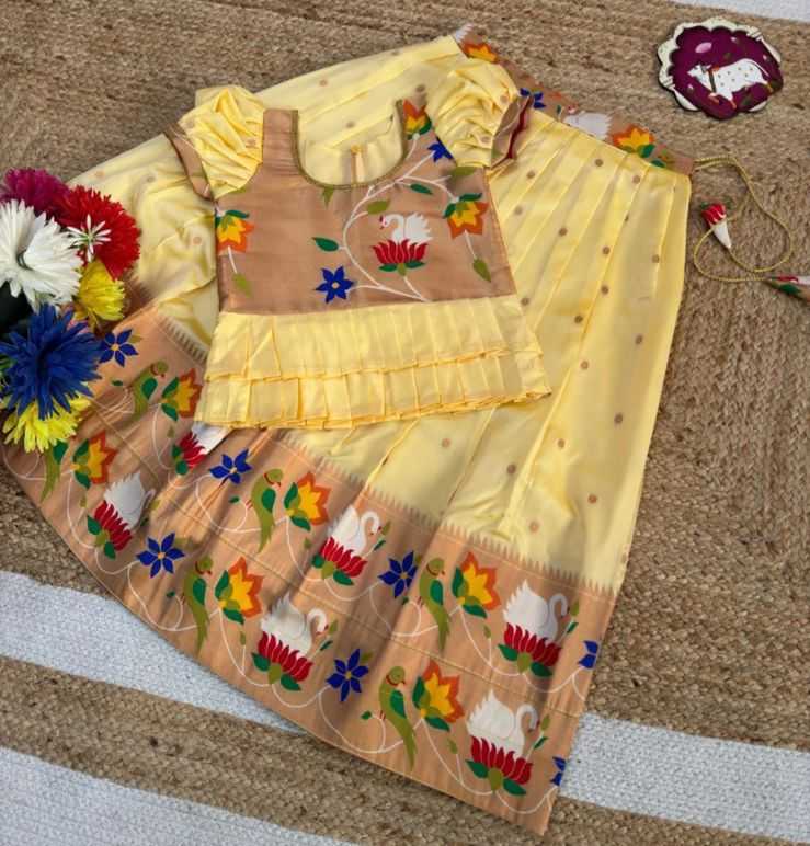 Ynf Silk Cotton RIN235 Flaired Kids Wear Wholesale Kids Lehenga Kids Ethnic Wear Kids Traditional Outfits Manufacturer- Kids Exports