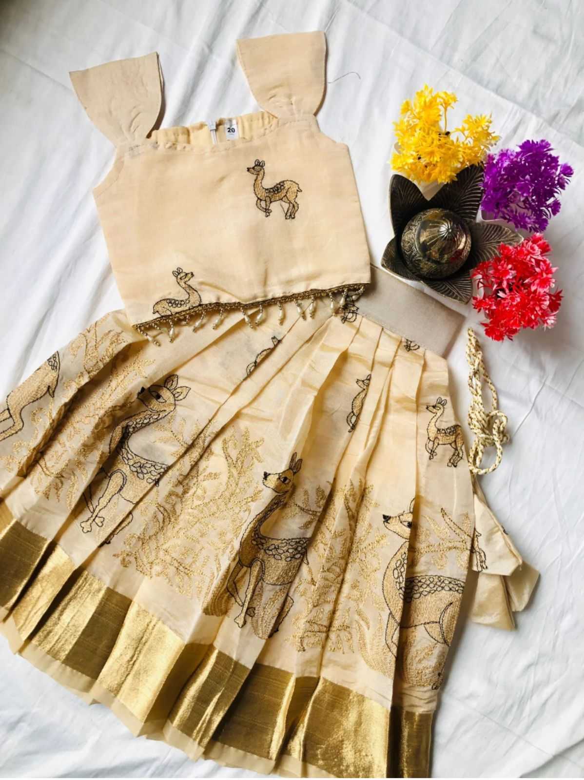 Ynf Chinon RIN235 CRUSH Kids Wear Festive Collections Wholesale Kids Lehenga Kids Lehenga Choli Baby Girl Lehenga Manufacturer- Kids Exports