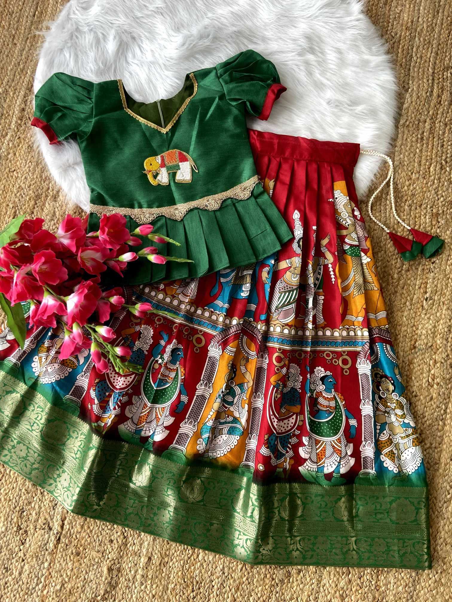 Ynf Cotton RIN235 Design Kids Wear Wholesale Kids Lehenga Kids Designer Frock Kids Traditional Outfits Manufacturer- Kids Exports