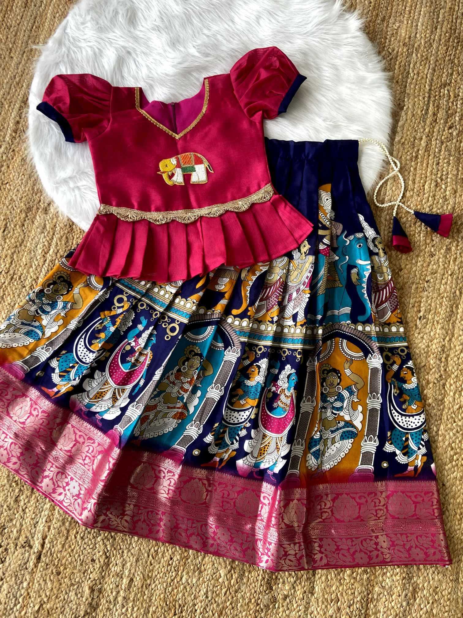 Ynf Cotton RIN235 Design Kids Wear Wholesale Kids Lehenga Kids Designer Frock Kids Traditional Outfits Manufacturer- Kids Exports