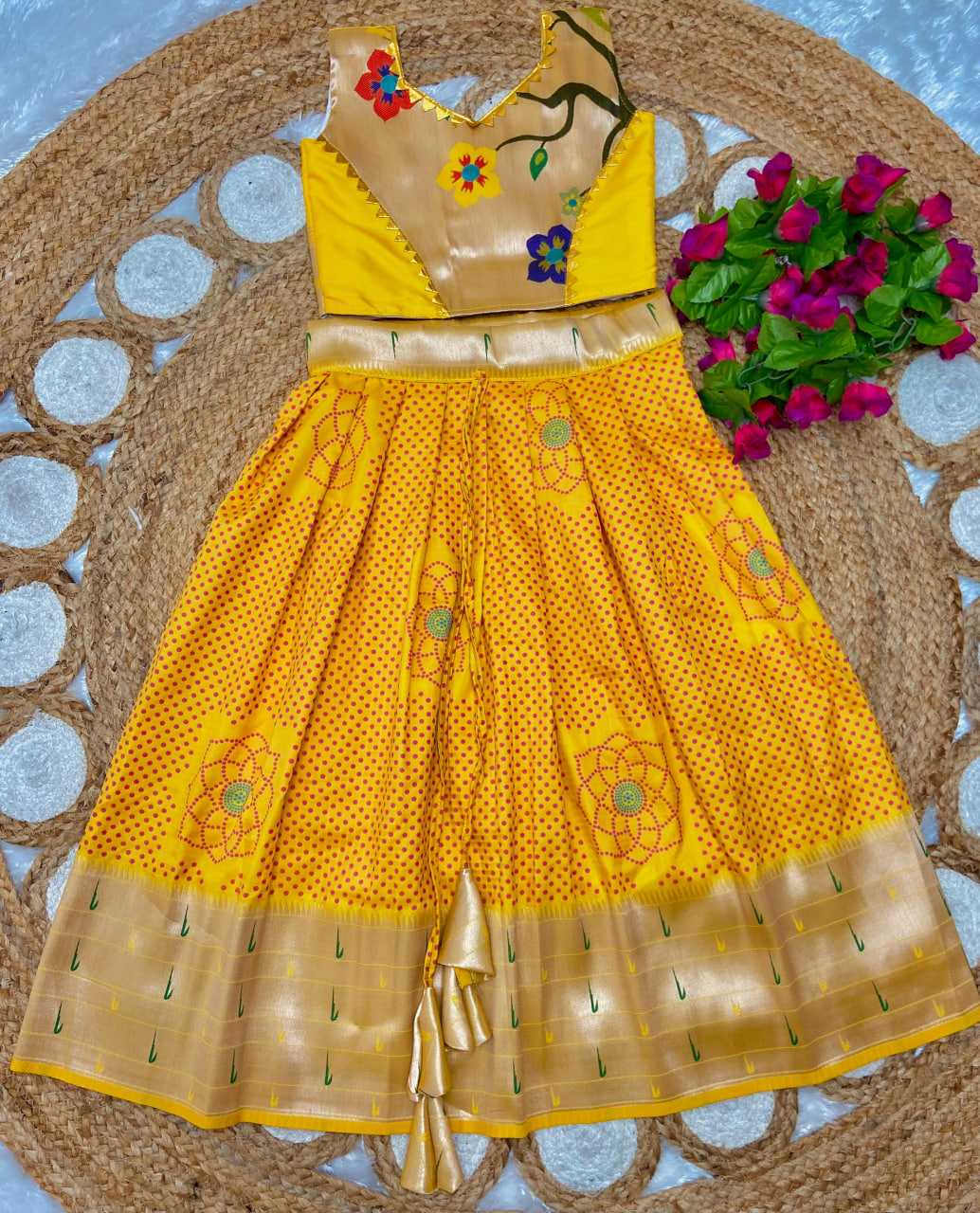 Ynf Paithani Silk KESH685 121 Kids Wear Festive Collections Wholesale Kids Lehenga Kids Lehenga Choli Baby Girl Lehenga Manufacturer- Kids Exports