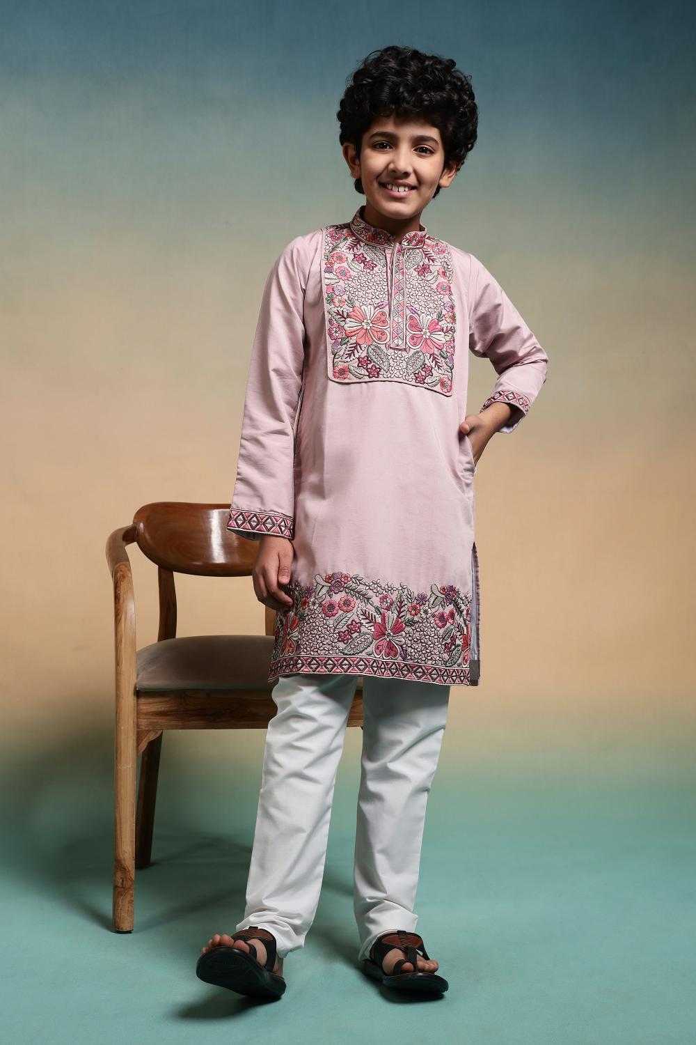 Ynf Silk RIN202 91101 SHAAHI JUNIOR Kids Wear Wholesale Boys Kurta Pyjama Kids Kurta Pajama Baby Boy Kurta Set Manufacturer- Kids Exports