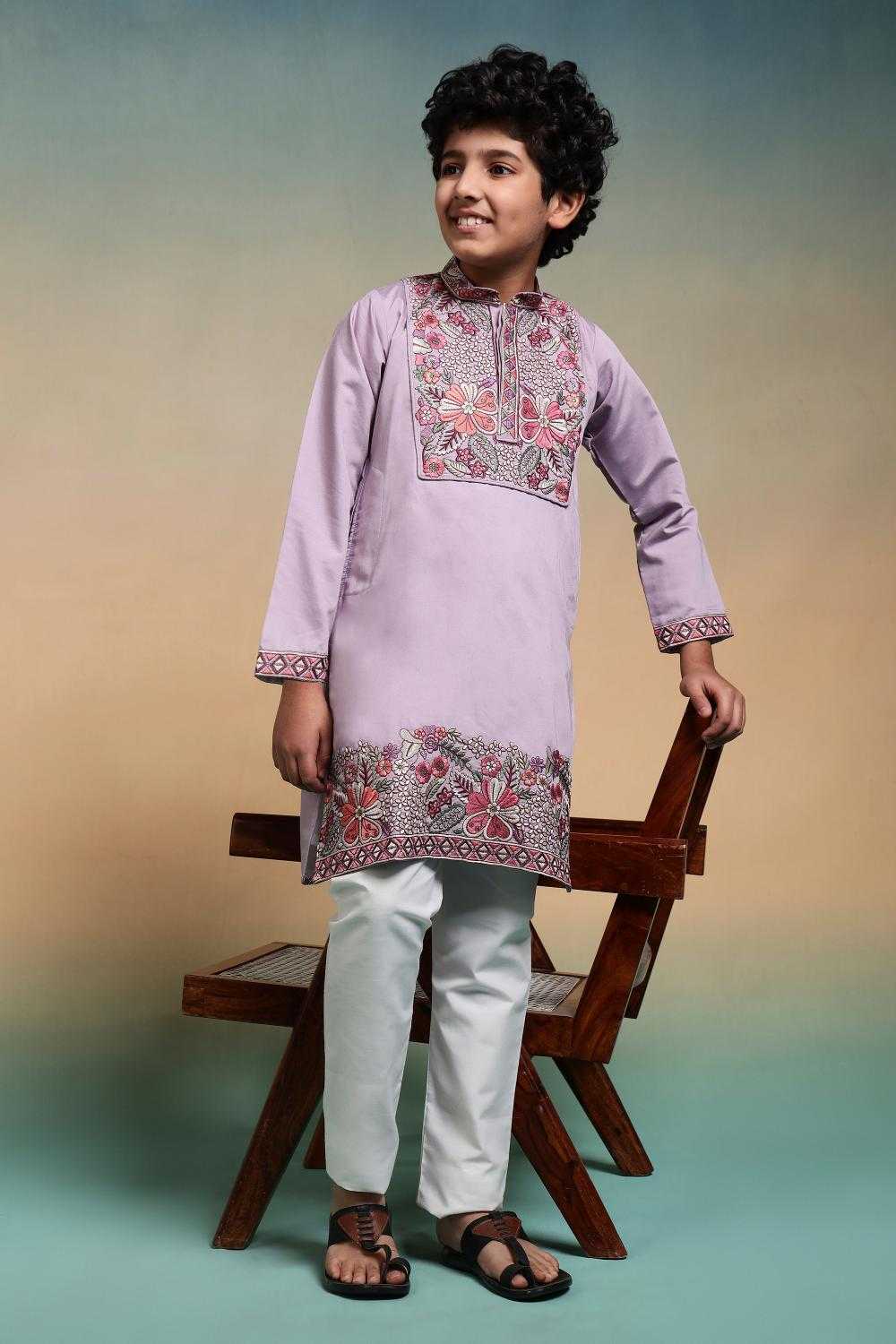 Ynf Silk RIN202 91101 SHAAHI JUNIOR Kids Wear Wholesale Boys Kurta Pyjama Kids Kurta Pajama Baby Boy Kurta Set Manufacturer- Kids Exports