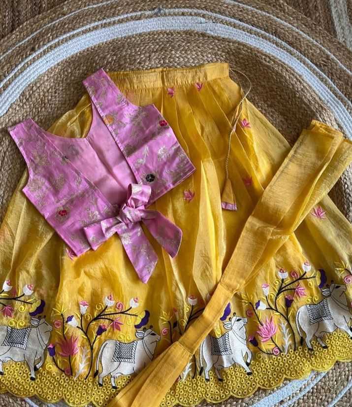 Ynf Soft Gold Crush RIN235 135 Kids Wear Festive Collections Wholesale Kids Lehenga Kids Lehenga Choli Kids Party Wear Ethnic Manufacturer- Kids Exports