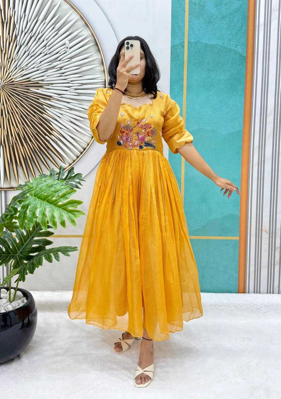 Ynf Soft Kota RIN235 105 Kids Wear Festive Collections Wholesale Kids Gown Kids Ethnic Gowns Kids Festive Wear Manufacturer- Kids Exports