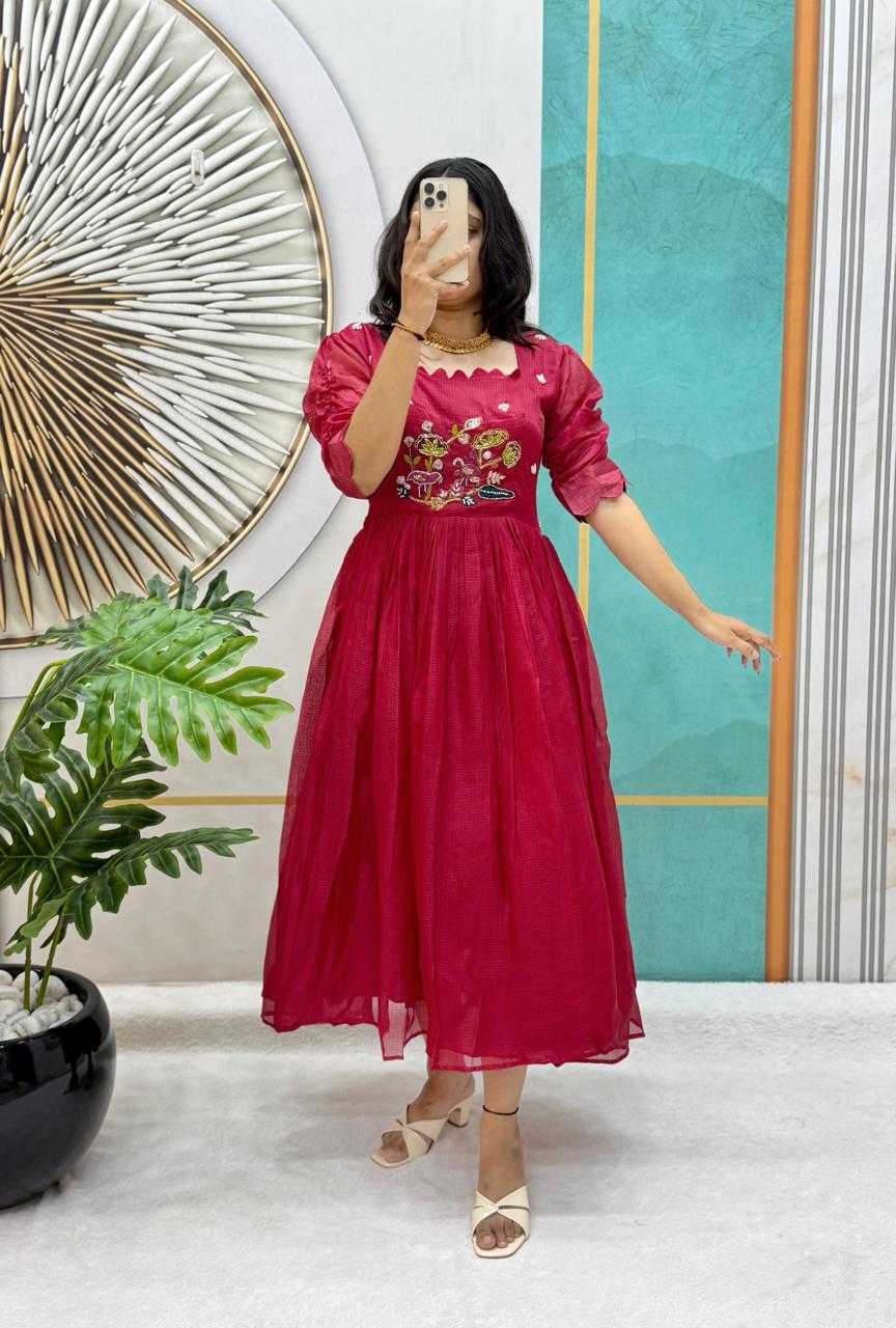 Ynf Soft Kota RIN235 105 Kids Wear Festive Collections Wholesale Kids Gown Kids Ethnic Gowns Kids Festive Wear Manufacturer- Kids Exports