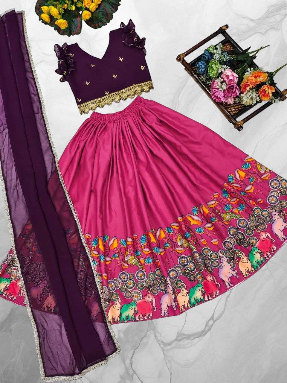 Ynf Cotton KESH461 172 Kids Wear Wholesale Kids Lehenga Kids Designer Frock Kids Traditional Outfits Manufacturer- Kids Exports