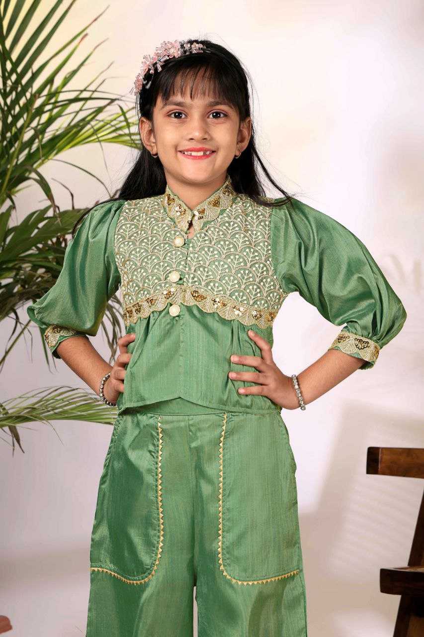 Ynf Cotton KESH461 236 Kids Wear Wholesale Kids Suit Embroidered Frock Girls Kurti Manufacturer- Kids Exports