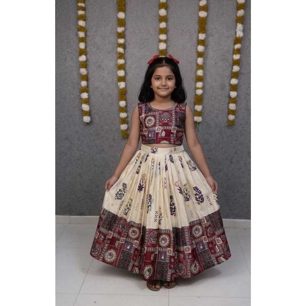 Ynf Muslin KESH461 171 Kids Wear Wholesale Kids Lehenga Kids Designer Frock Kids Festive Wear Manufacturer- Kids Exports