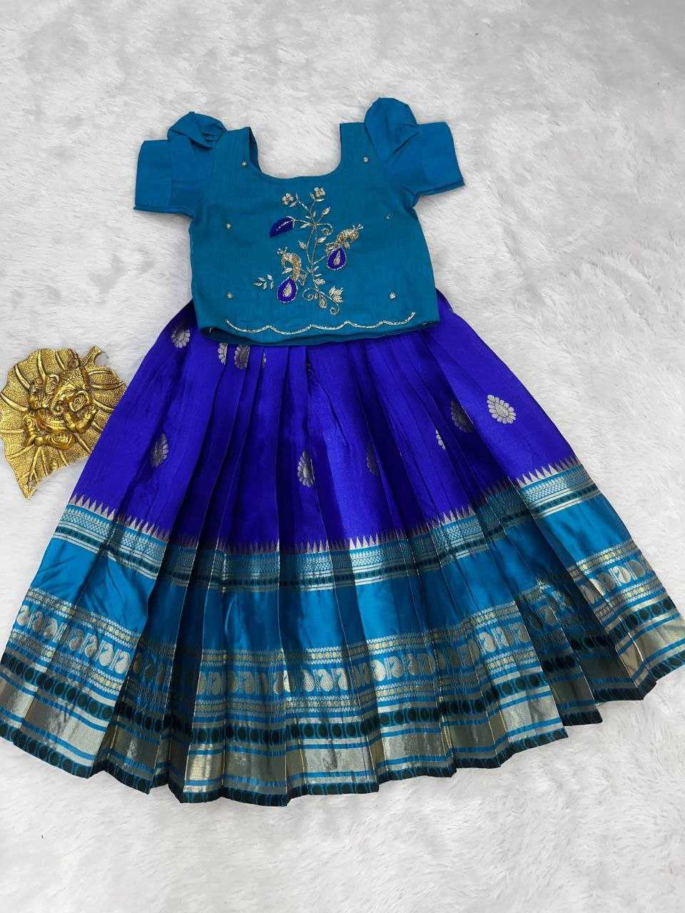 Ynf Pure Silk RIN161 PIC Kids Wear Wholesale Kids Lehenga Kids Designer Frock Kids Navratri Outfits Manufacturer- Kids Exports