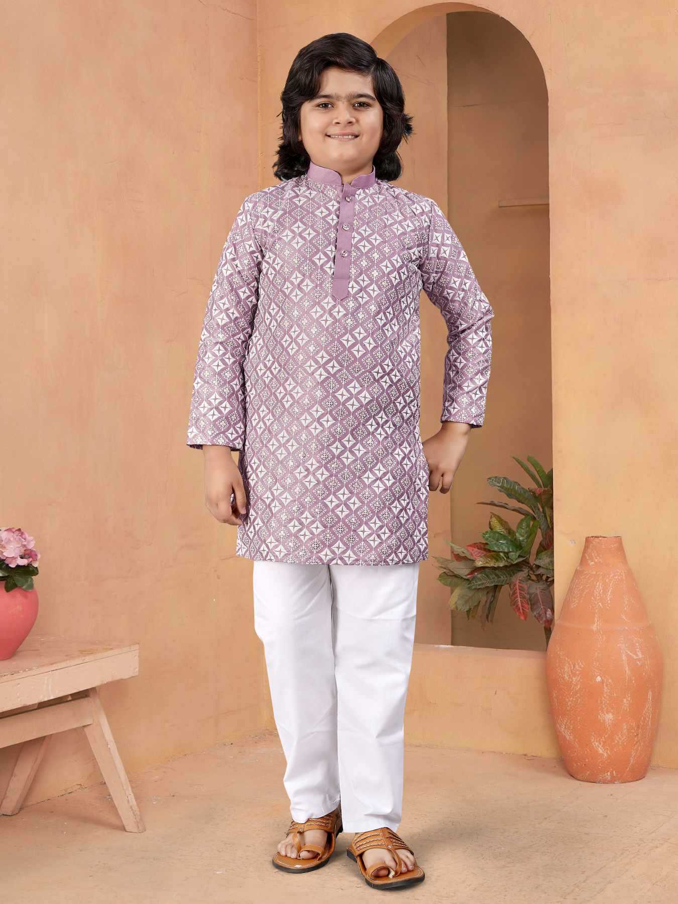 Ynf Soft Silk KESH747 MIRROR Kids Wear Wholesale Boys Kurta Pyjama Boys Ethnic Wear Kids Party Wear Ethnic Manufacturer- Kids Exports