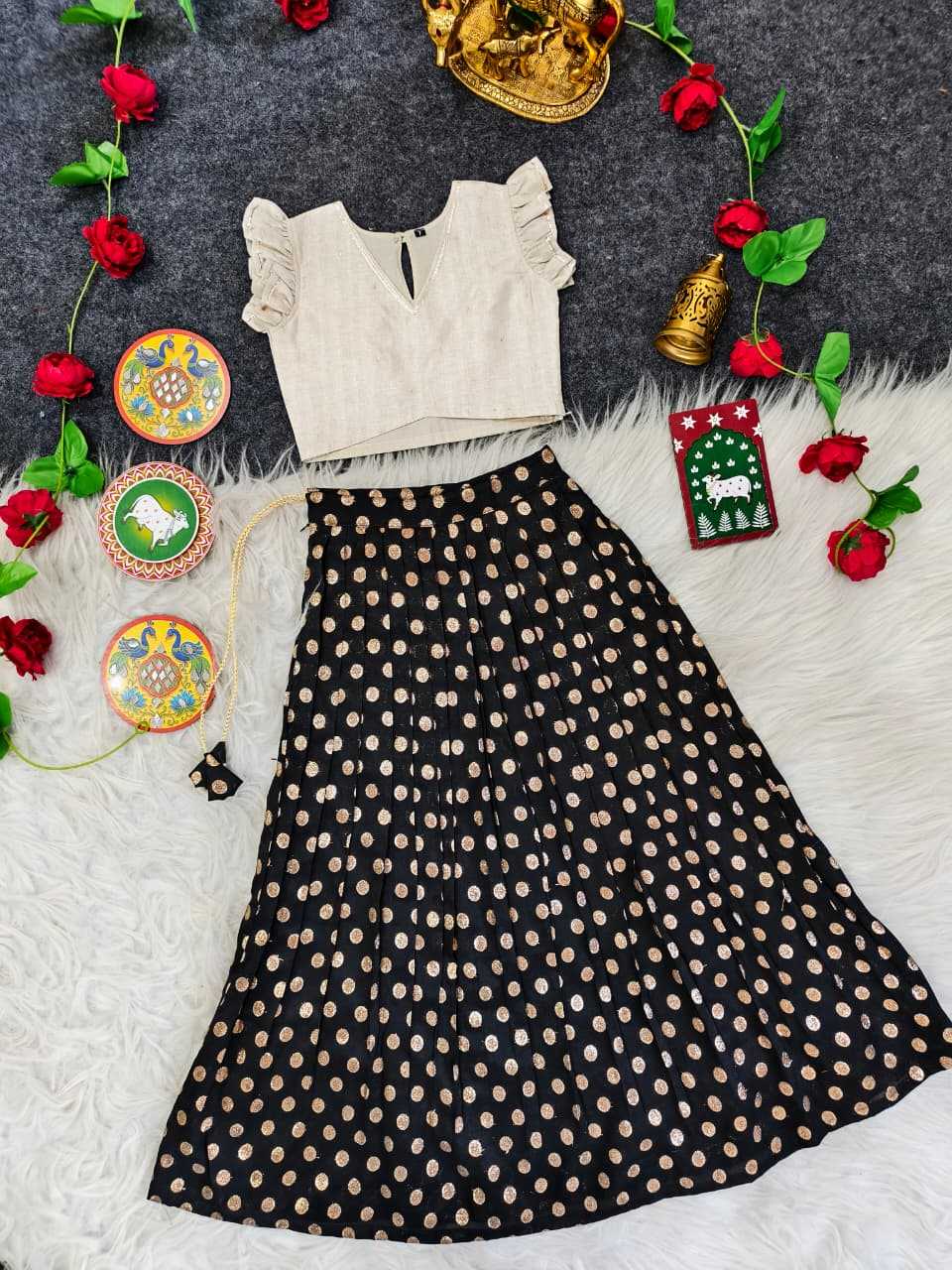 Ynf Viscose KESH249 2135-41 Kids Wear Festive Collections Wholesale Kids Lehenga Choli Kids Festive Wear Kids Party Wear Ethnic Manufacturer- Kids Exports