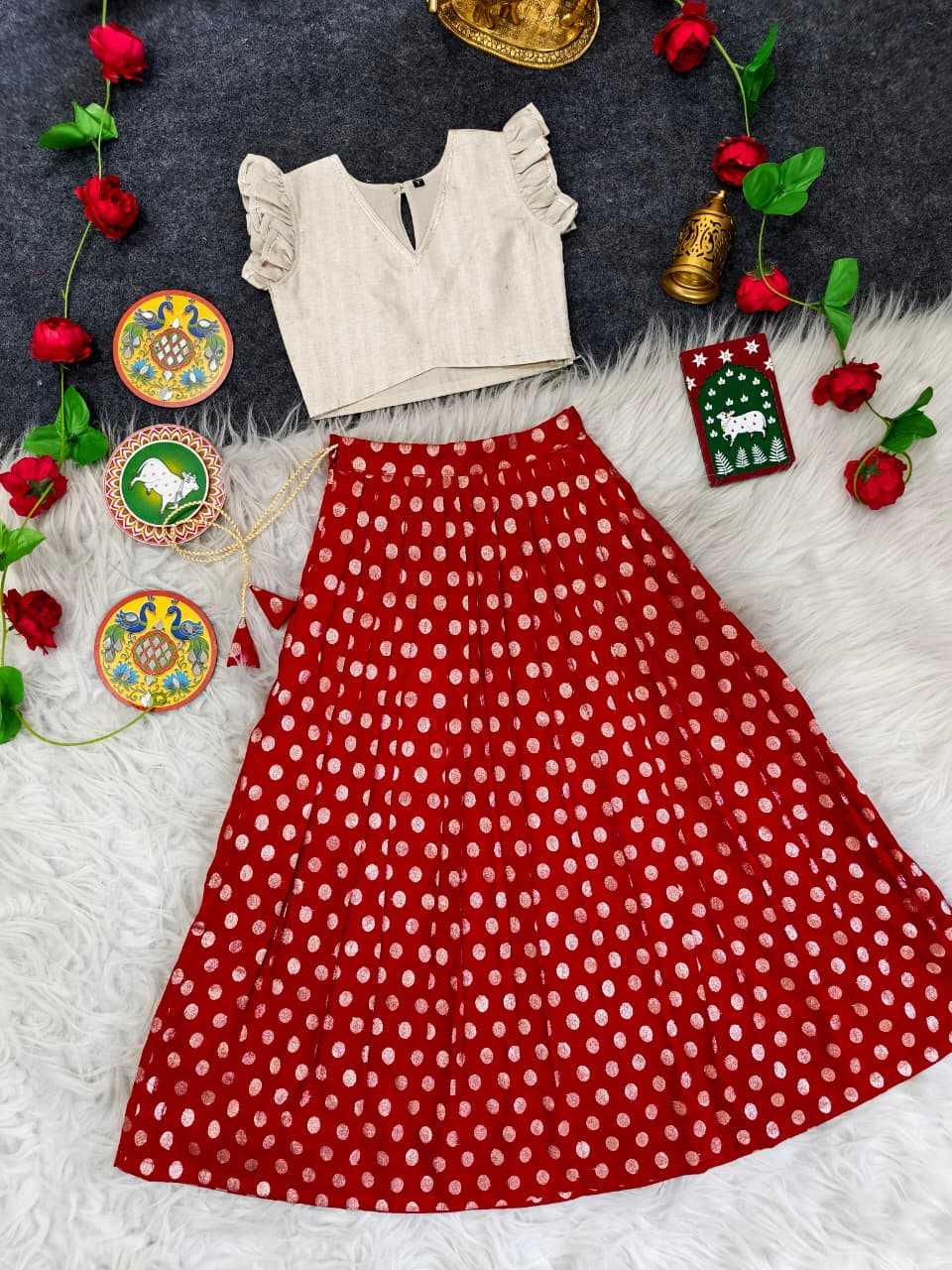 Ynf Viscose KESH249 2135-41 Kids Wear Festive Collections Wholesale Kids Lehenga Choli Kids Festive Wear Kids Party Wear Ethnic Manufacturer- Kids Exports