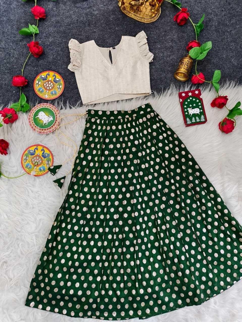 Ynf Viscose KESH249 2135-41 Kids Wear Festive Collections Wholesale Kids Lehenga Choli Kids Festive Wear Kids Party Wear Ethnic Manufacturer- Kids Exports