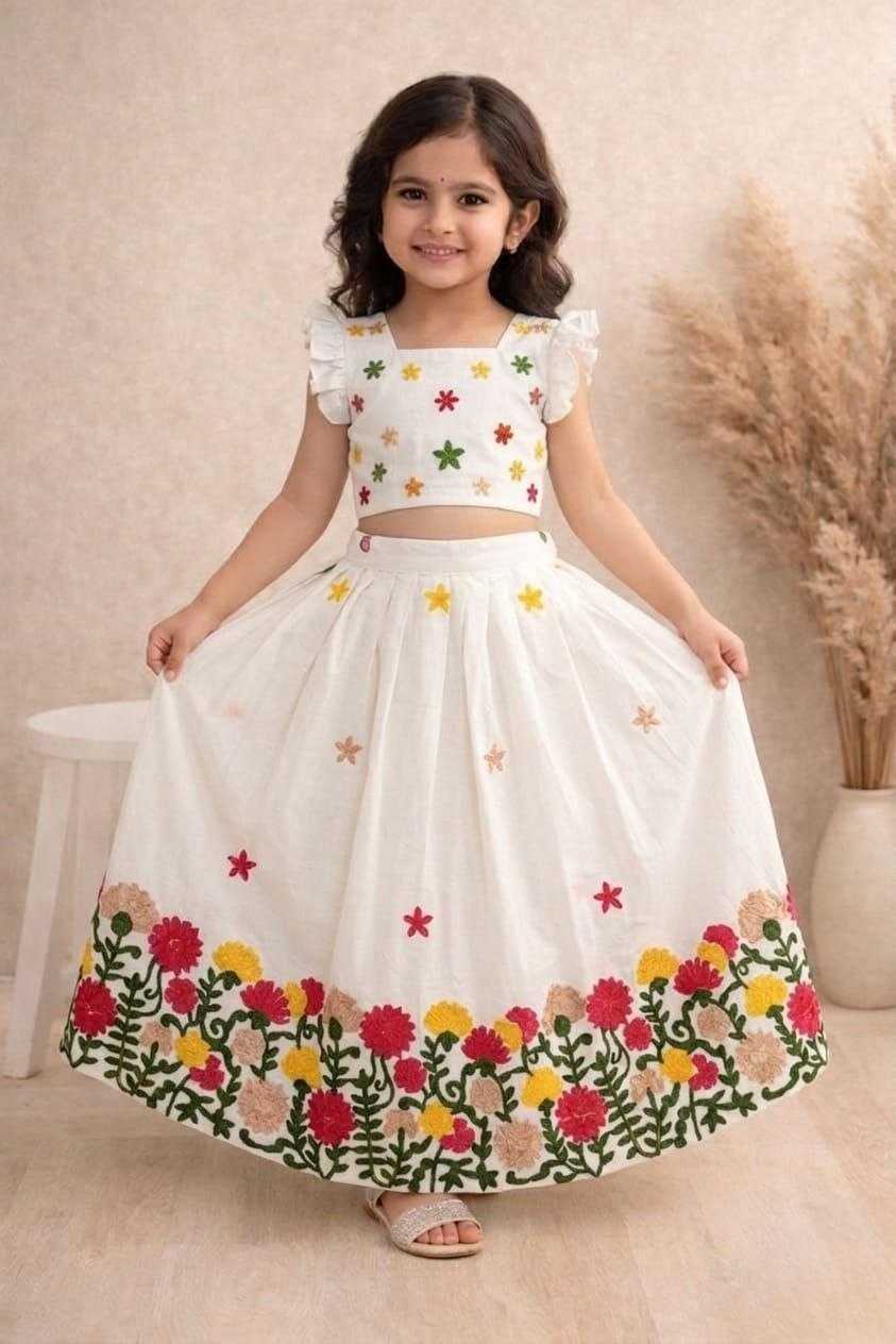 Ynf Cotton KESH461 244 Kids Wear Wholesale Kids Lehenga Girls Cotton Frocks Kids Designer Frock Manufacturer- Kids Exports