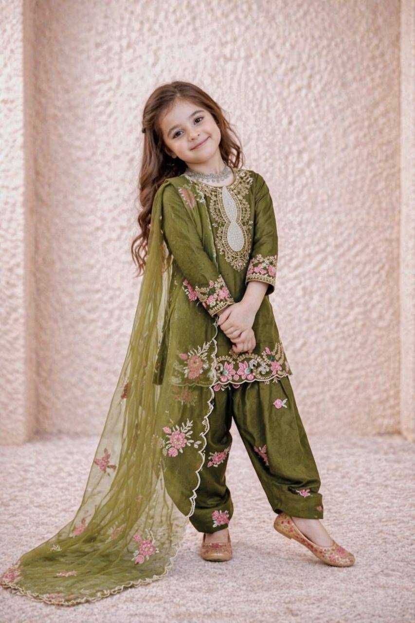 Ynf Crepe RIN234 245 Kids Wear Wholesale Kids Top & Pant Kids Festive Wear Kids Party Wear Ethnic Manufacturer- Kids Exports
