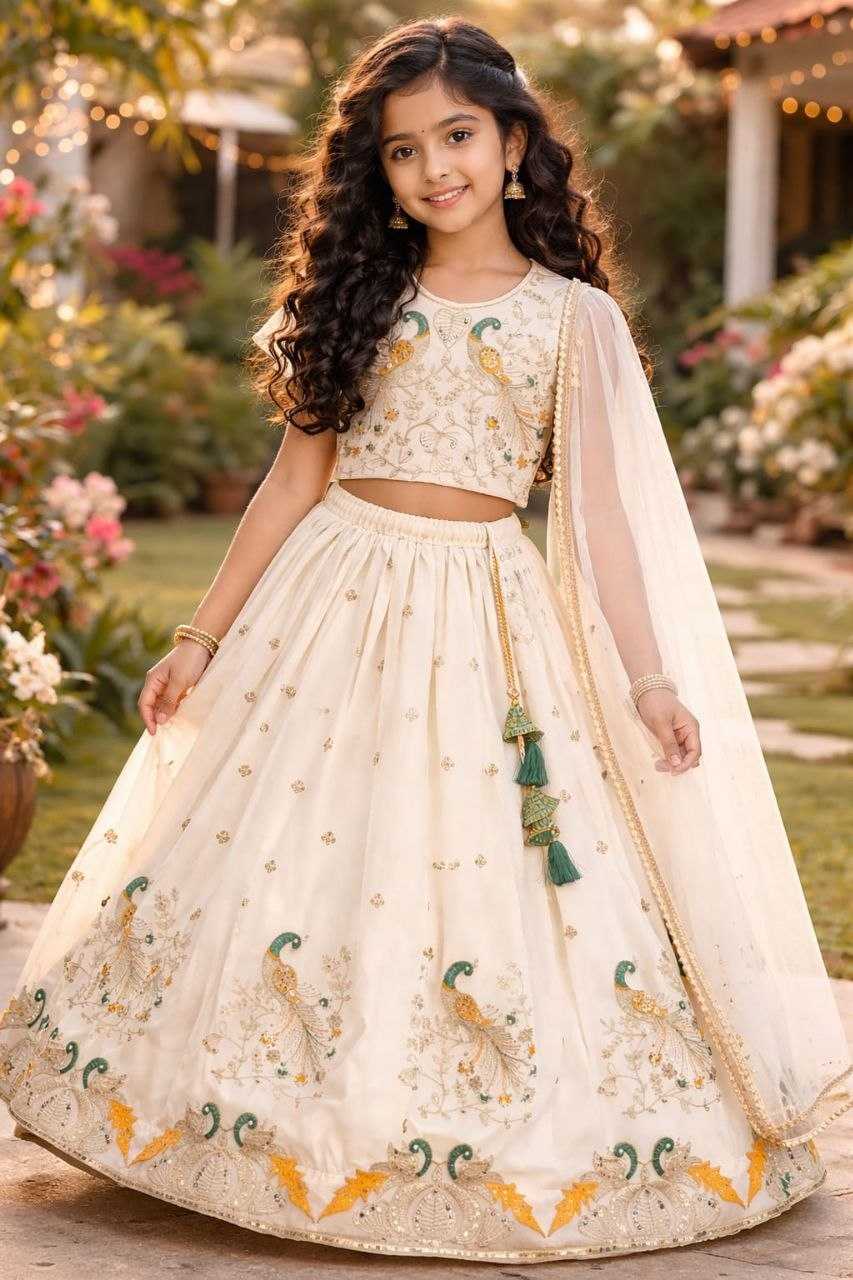 Ynf Georgette KESH461 245 Kids Wear Wholesale Kids Lehenga Embroidered Frock Kids Traditional Outfits Manufacturer- Kids Exports