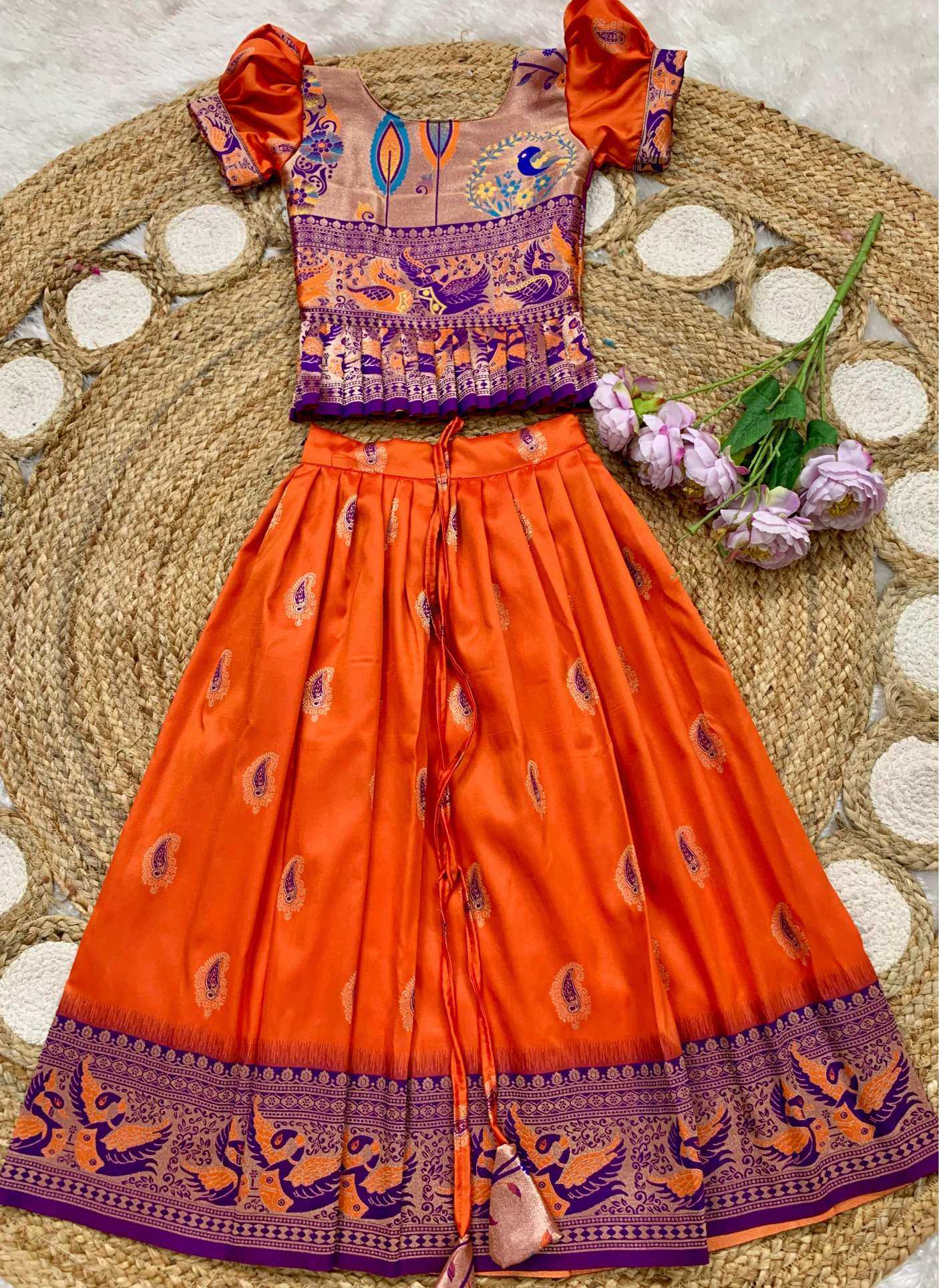 Ynf Soft Silk KESH685 Fariyaza Kids Wear Wholesale Kids Lehenga Kids Lehenga Choli Baby Girl Lehenga Manufacturer- Kids Exports