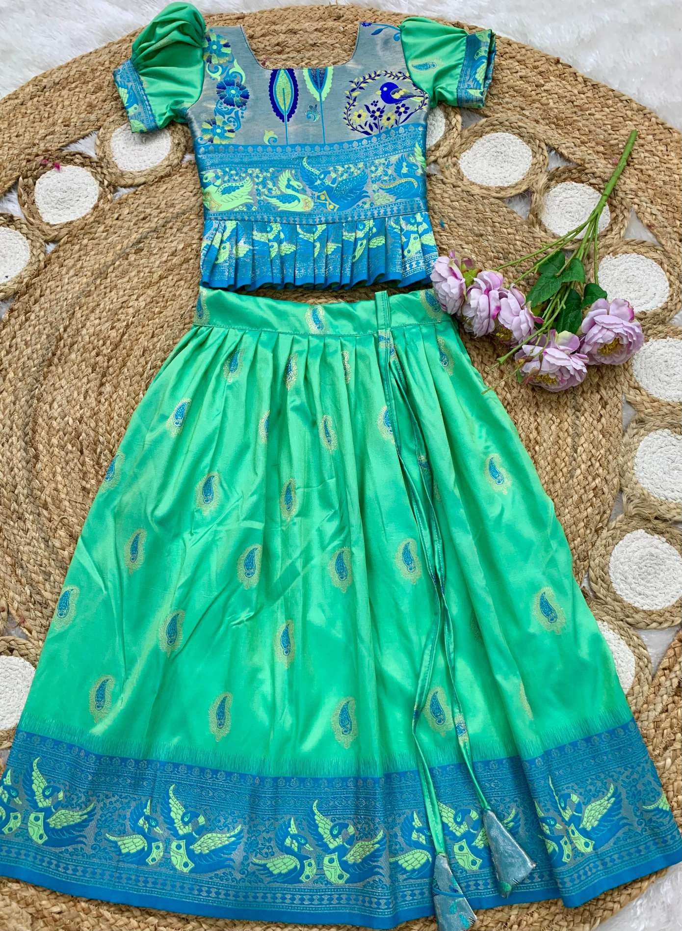 Ynf Soft Silk KESH685 Fariyaza Kids Wear Wholesale Kids Lehenga Kids Lehenga Choli Baby Girl Lehenga Manufacturer- Kids Exports