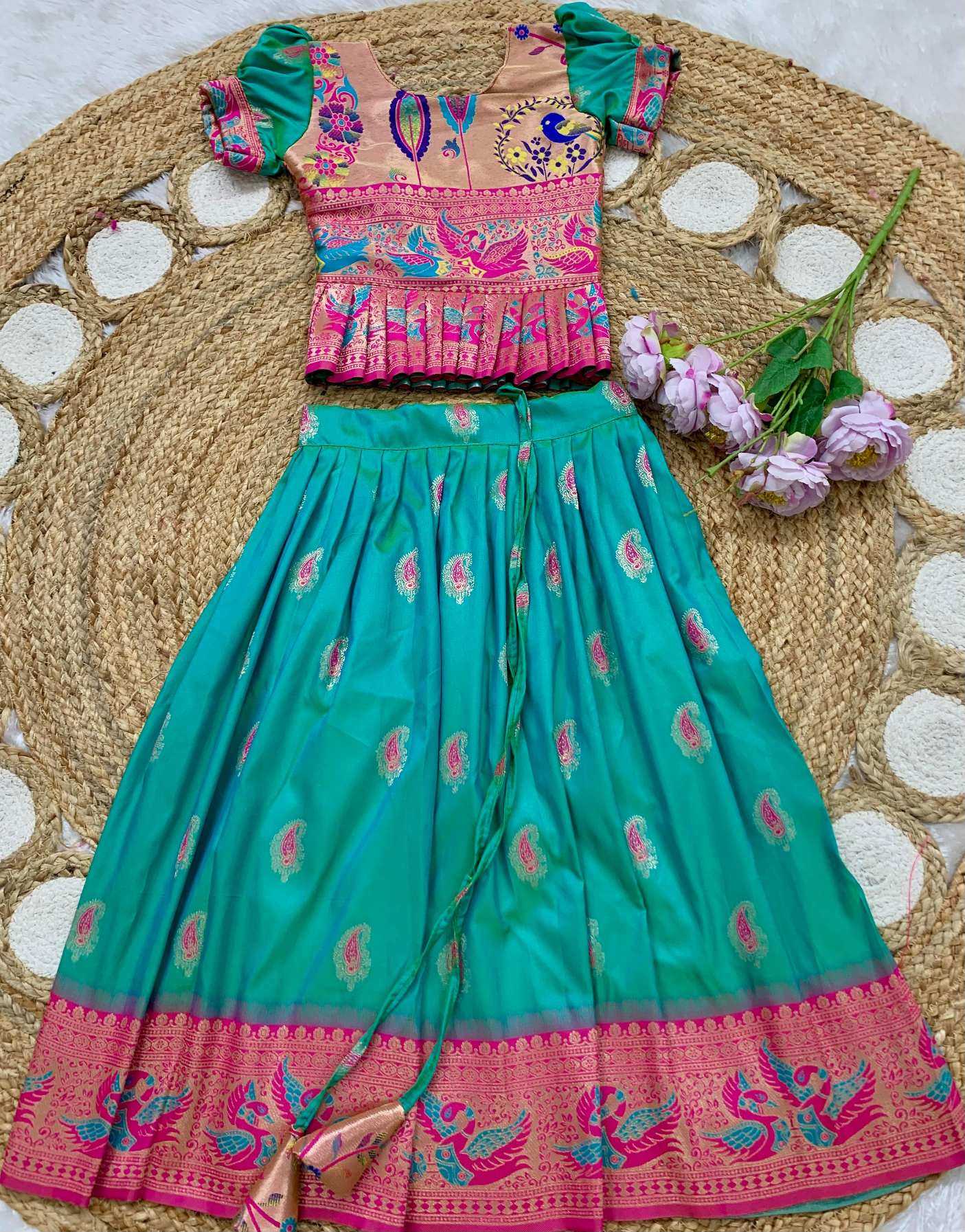Ynf Soft Silk KESH685 Fariyaza Kids Wear Wholesale Kids Lehenga Kids Lehenga Choli Baby Girl Lehenga Manufacturer- Kids Exports