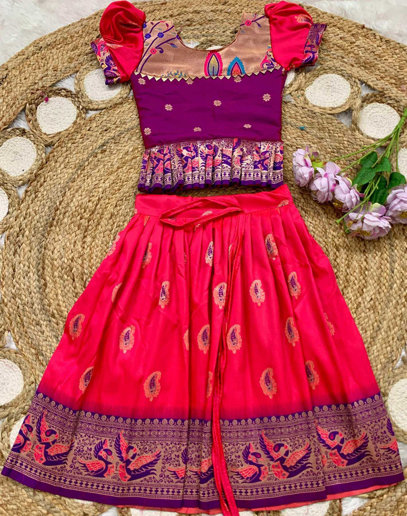 Ynf Soft Silk KESH685 Fariyaza Kids Wear Wholesale Kids Lehenga Kids Lehenga Choli Baby Girl Lehenga Manufacturer- Kids Exports