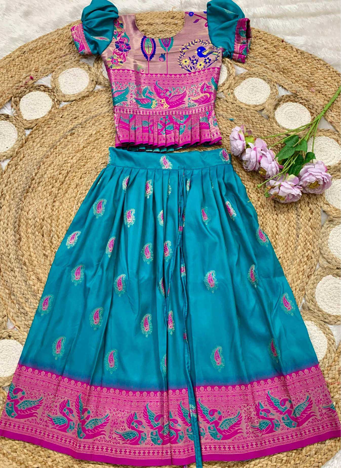 Ynf Soft Silk KESH685 Fariyaza Kids Wear Wholesale Kids Lehenga Kids Lehenga Choli Baby Girl Lehenga Manufacturer- Kids Exports