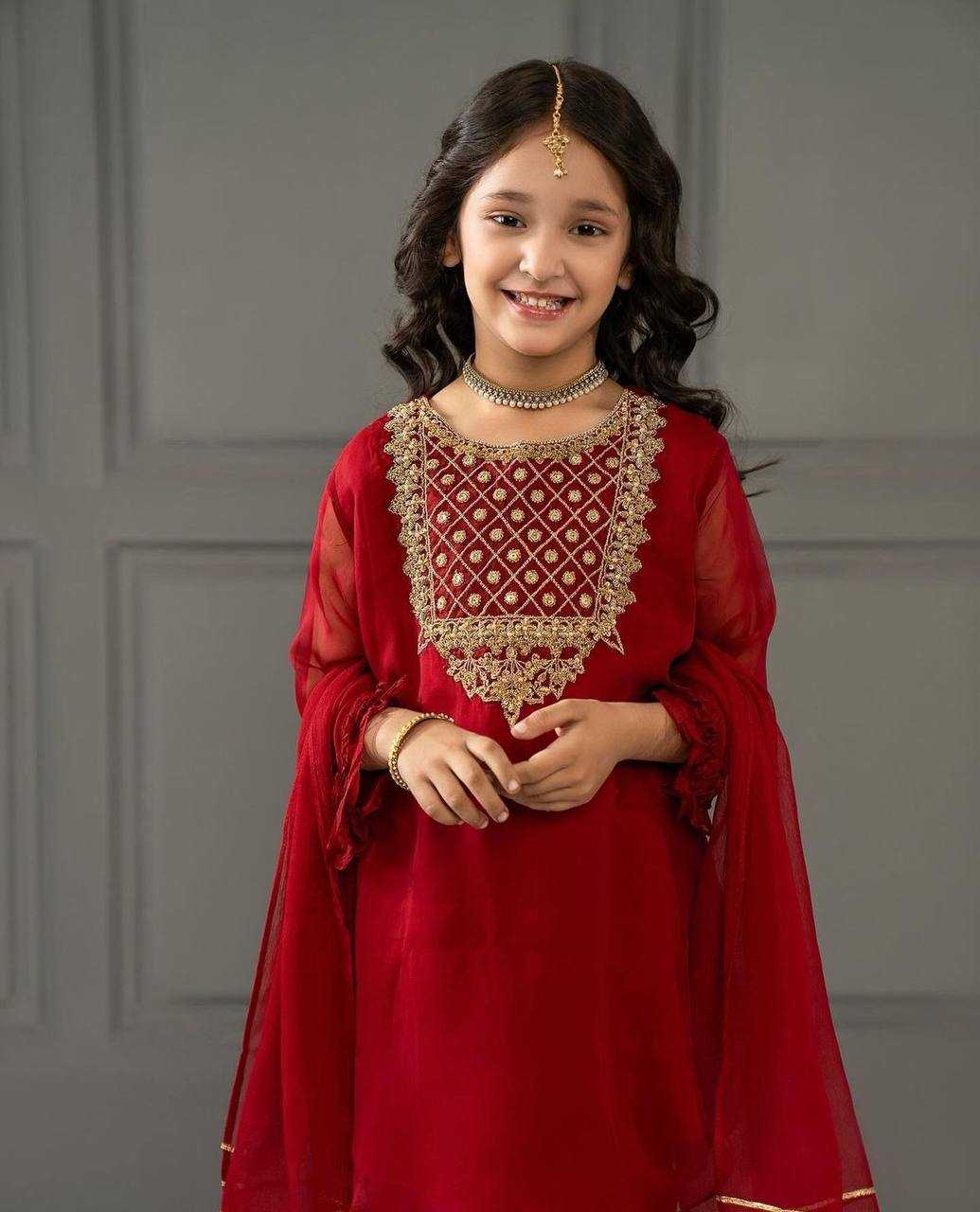 YNF FAUX GEORGETTE ROC 162 WHOLESALE KIDS SUIT MANUFACTURER