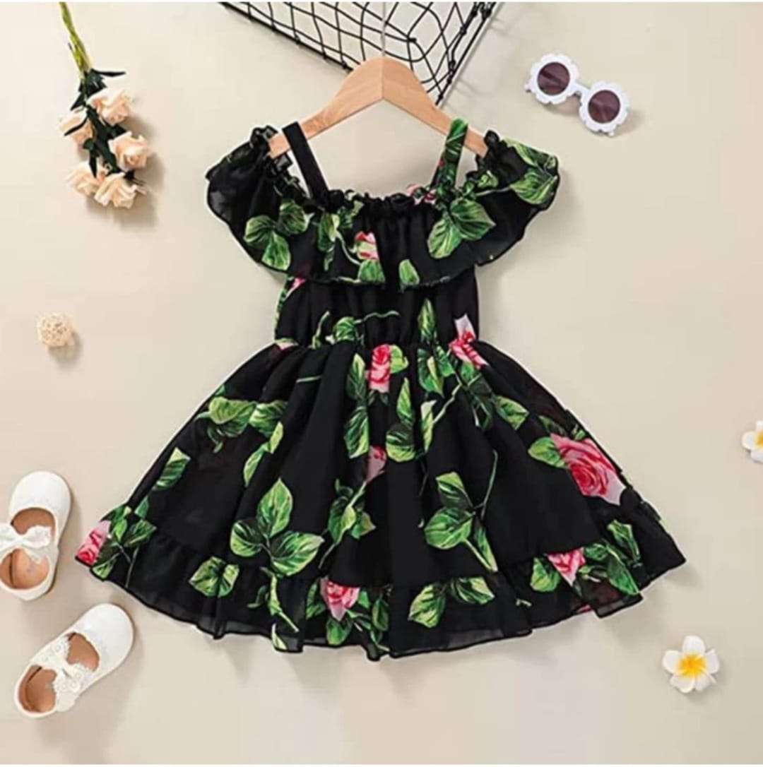 YNF CREPE RPVR FROCK KIDS WEAR WHOLESALE KIDS FROCKS EMANUFACTURER