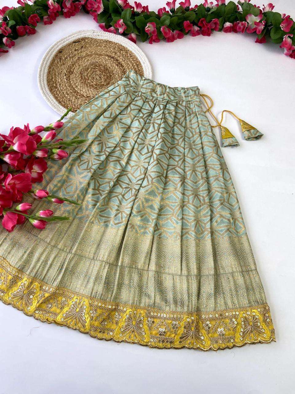 YNF GEORGETTE RIN192 8024 KIDS WEAR WHOLESALE KIDS LEHENGAS MANUFACTURER 